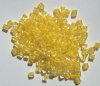10 grams of 4x4mm Colorlined Opaque Yellow Miyuki Cubes